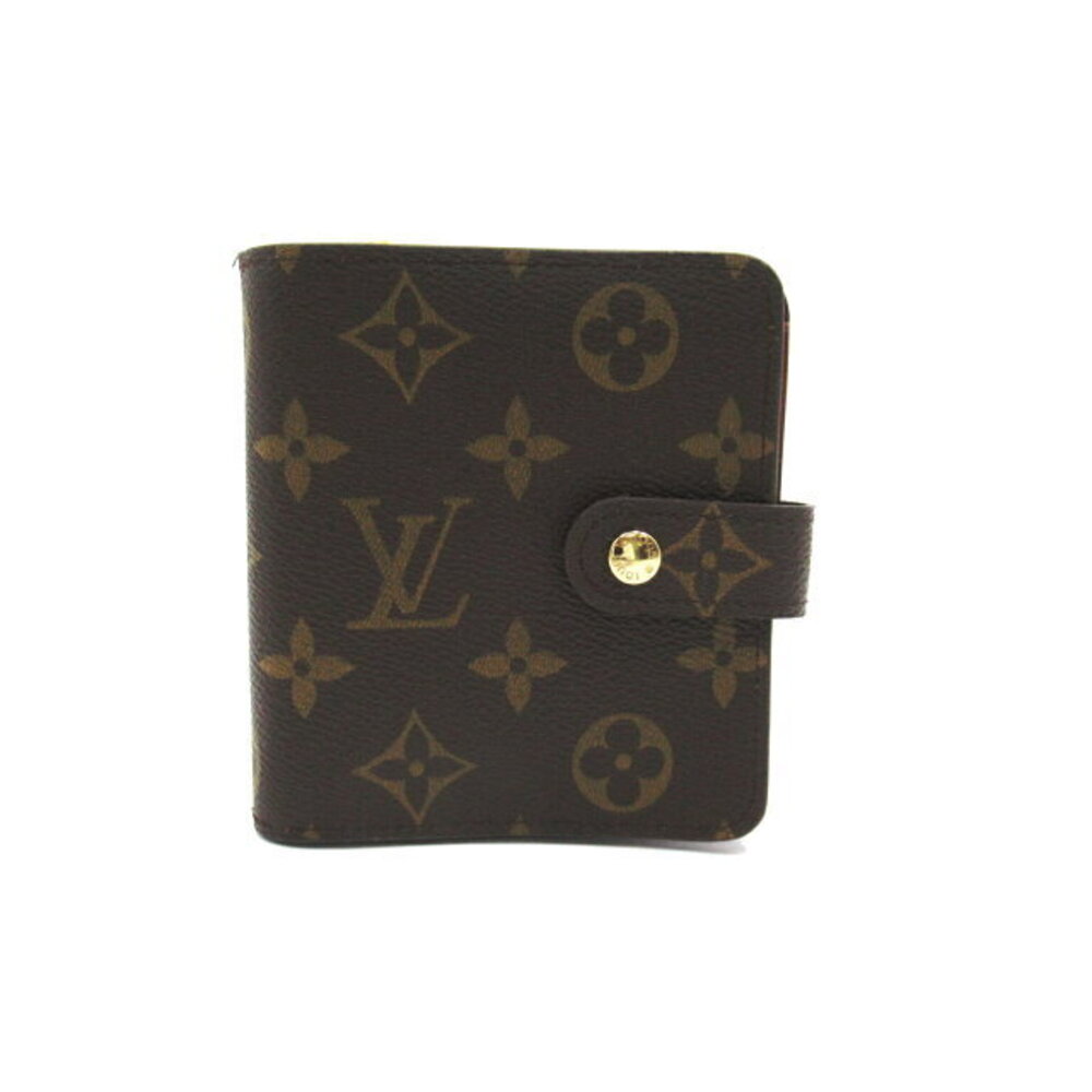 Louis Vuitton Compact Zip Bifold Wallet Canvas Monogram Brown